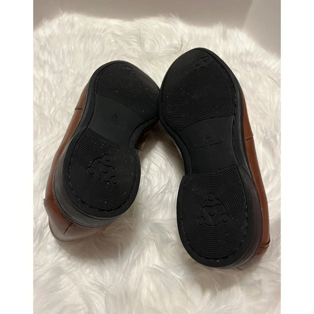 Nordstrom Rack Leather Slip On Dress Shoes Mens Size 11M Brown Absolut Comfort